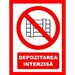 placuta pentru depozitarea interzisa